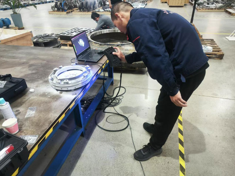 Analyse laser 3D pour les pièces de l'espace de pompe